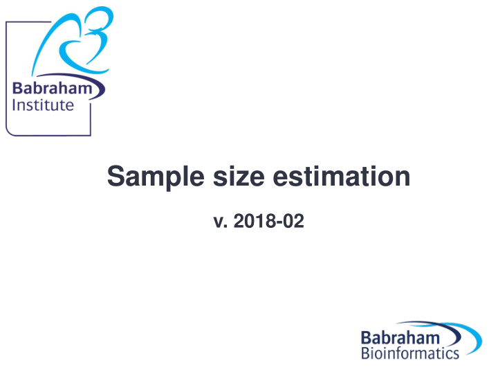 sample size estimation