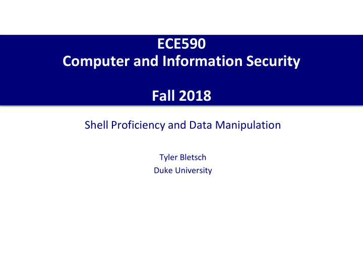 ece590 computer and information security fall 2018