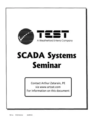 _ ......  - I =-= I A Weatherford Enterra Company SCADA Systems  Seminar TEST, Inc  SCADA Ssmlnor