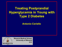 treating postprandial hyperglycemia in young with type 2