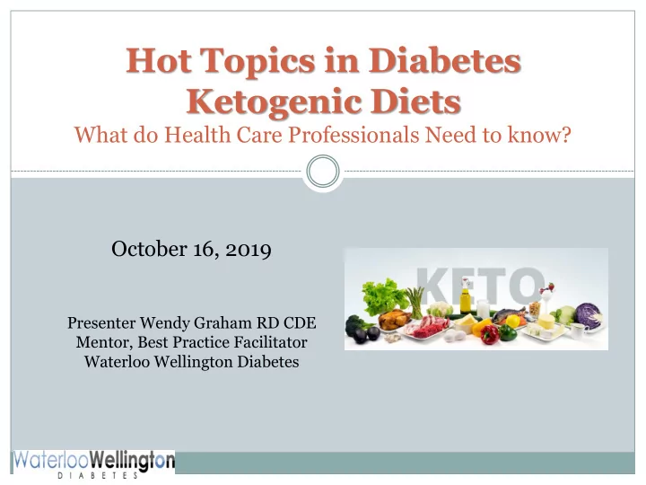 hot topics in diabetes