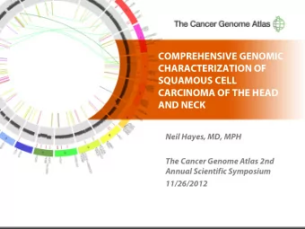 COMPREHENSIVE GENOMIC  CHARACTERIZATION OF  SQUAMOUS CELL  CARCINOMA OF THE HEAD AND NECK  Neil