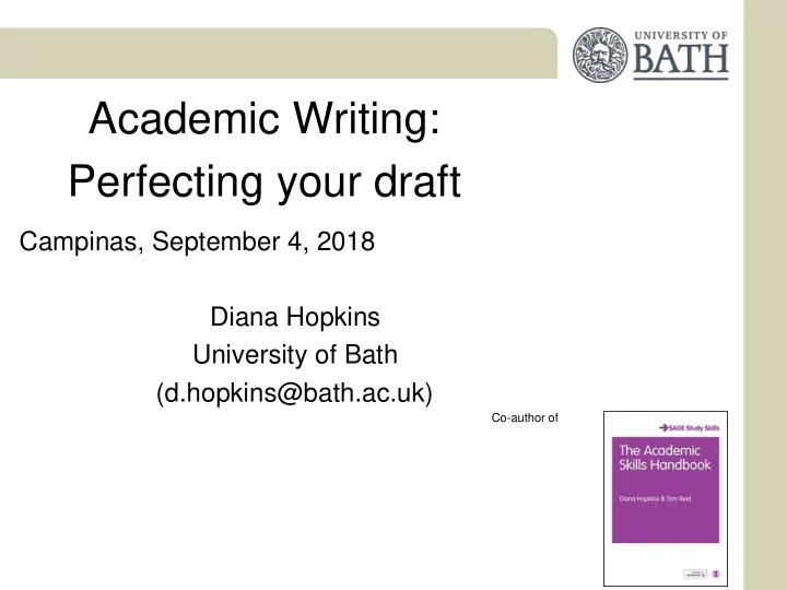 perfecting your draft