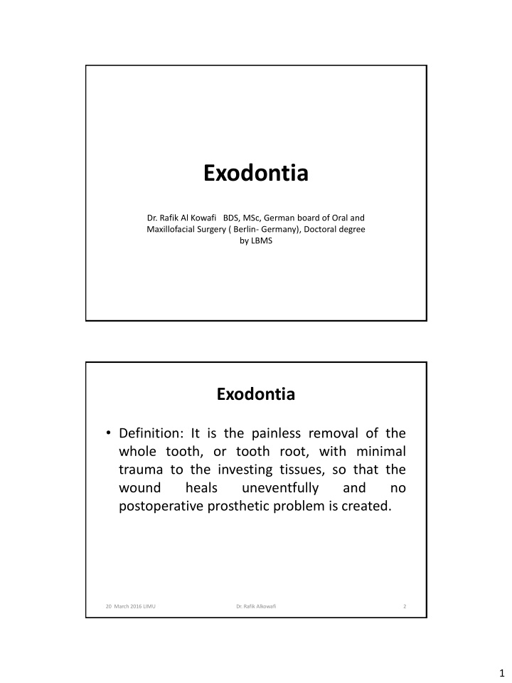 exodontia