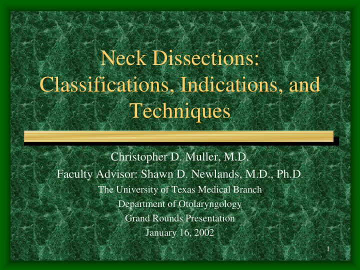 classifications indications and