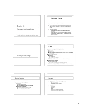 1  Tracheobronchial Tree  Anatomic Landmarks  Tubular system that provides a pathway along