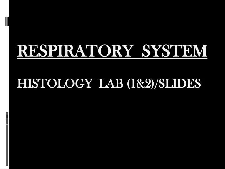re respi pirat ratory ory syst stem em