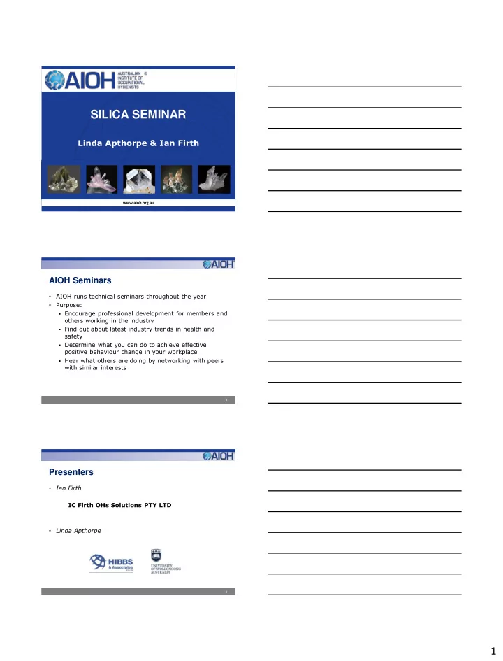 silica seminar