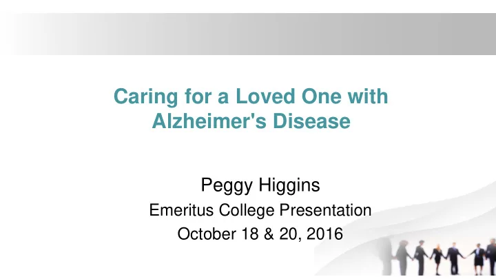 caring for a loved one with