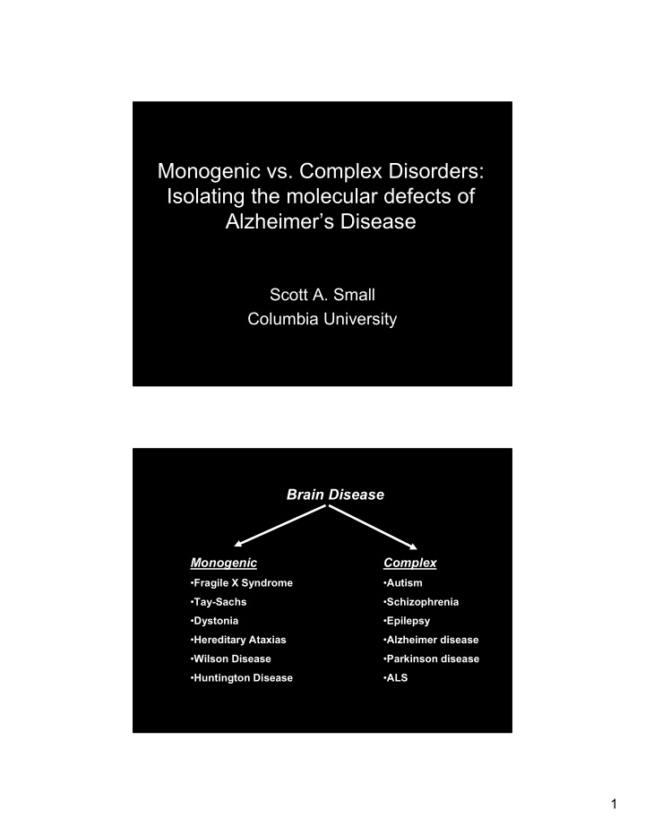 monogenic vs complex disorders isolating the molecular