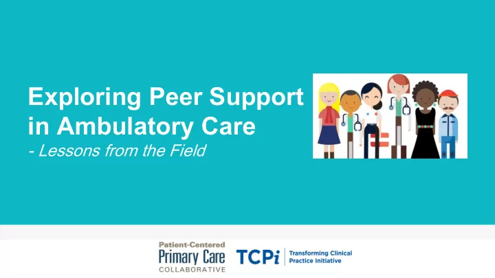 exploring peer support