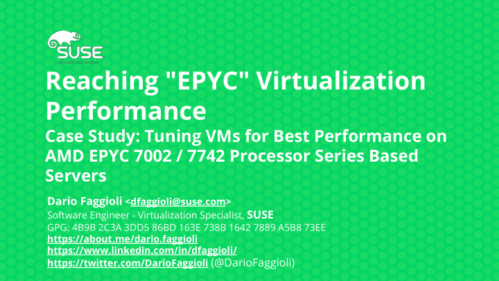 reaching epyc virtualization performance