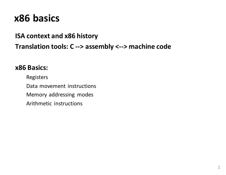 x86 basics