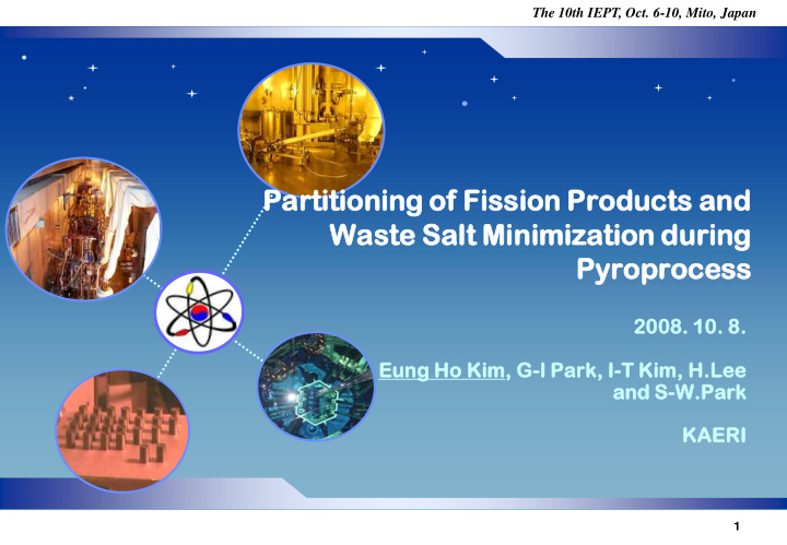 waste salt minim imiza zatio ion durin ing g pyropro