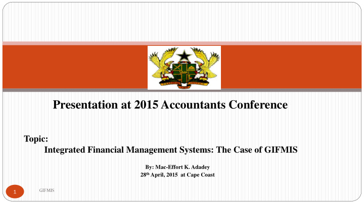 presentation at 2015 accountants conference