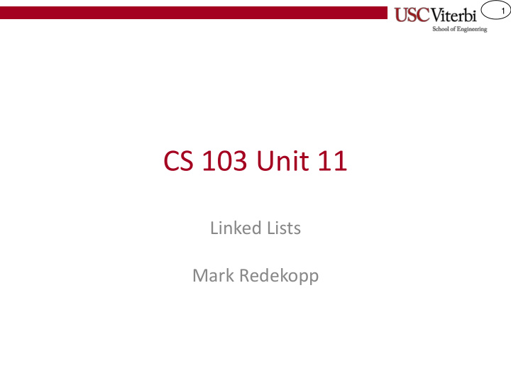 cs 103 unit 11