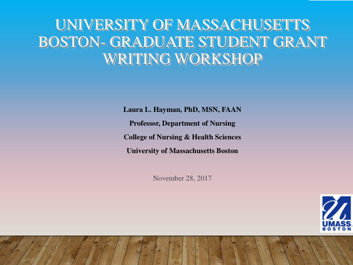 university of massachusetts boston graduate student grant