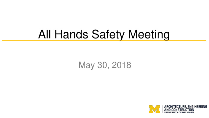 all hands safety meeting