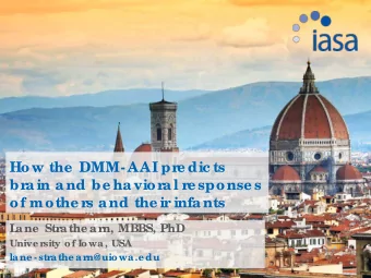 How the  DMM- AAI pr  e dic ts  br  ain and be havior  al r  e sponse s  of mothe r  s and the ir