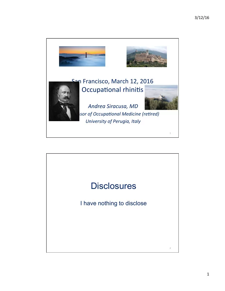 disclosures