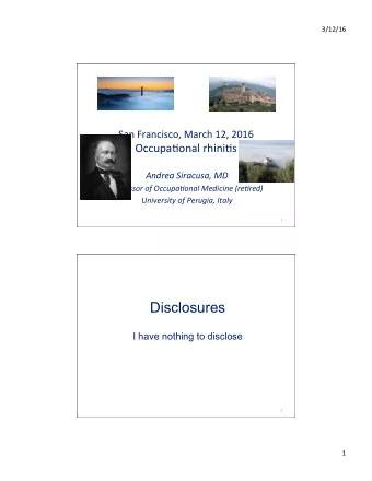 Disclosures  I have nothing to disclose  2    1    3/12/16    Workplace  scenarios