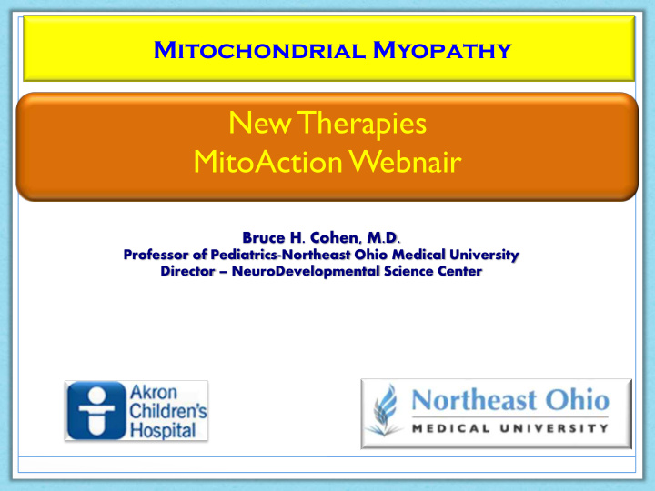 new therapies mitoaction webnair