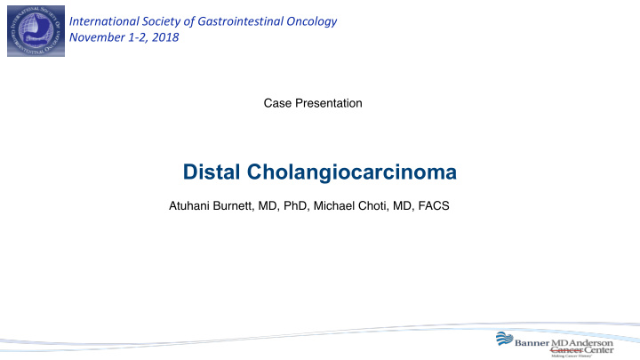 distal cholangiocarcinoma