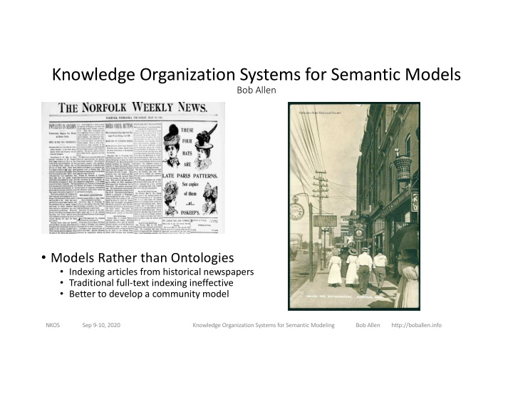 knowledge organization systems for semantic models