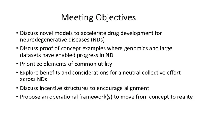 me meeting o objectives
