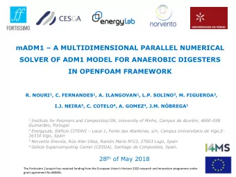 mADM1  A MULTIDIMENSIONAL PARALLEL NUMERICAL  SOLVER OF ADM1 MODEL FOR ANAEROBIC DIGESTERS  IN