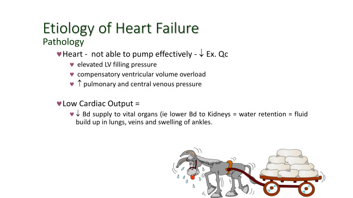etiology of heart failure