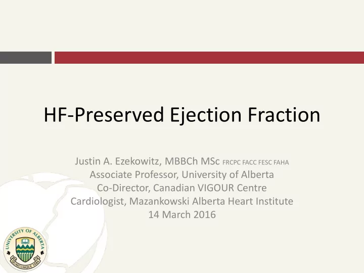 hf preserved ejection fraction