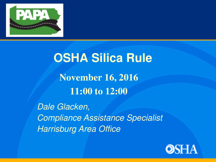 osha silica rule