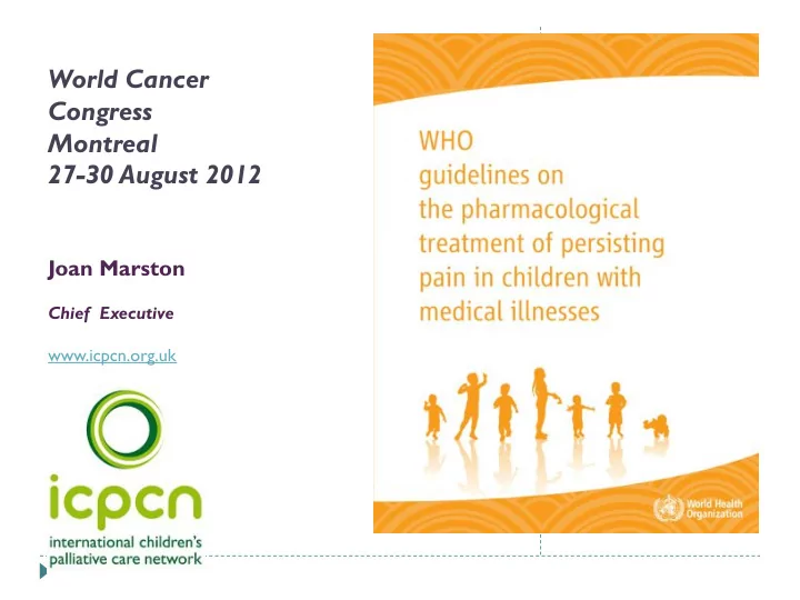 world cancer congress montreal