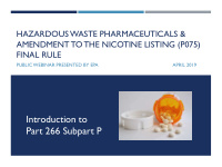 introduction to part 266 subpart p outline