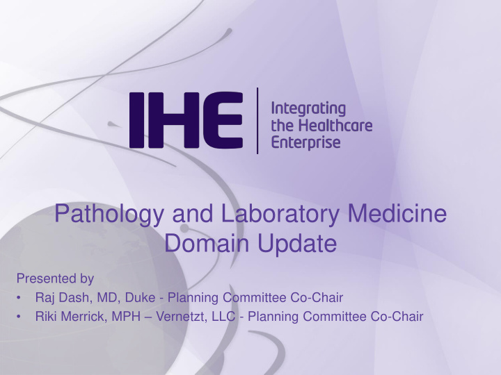 pathology and laboratory medicine domain update