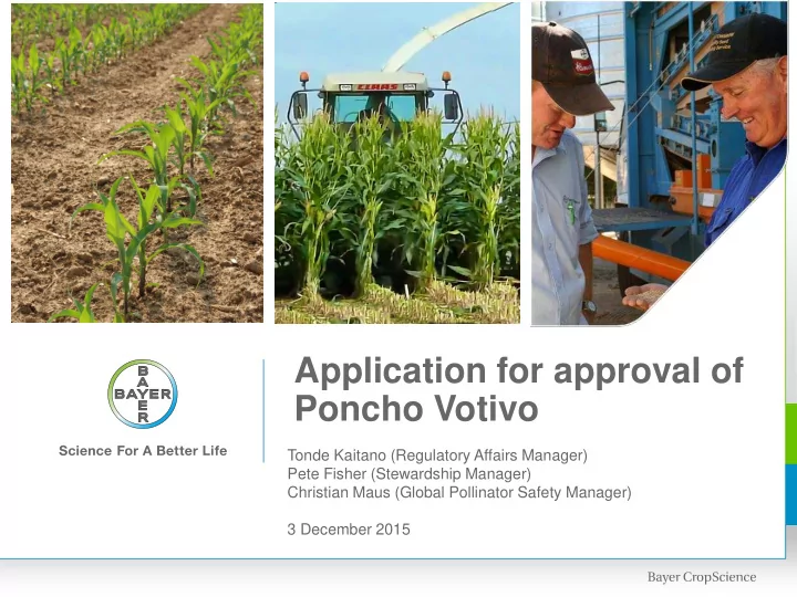 application for approval of