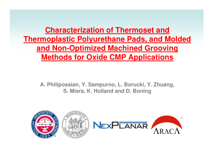 characterization of thermoset and thermoplastic