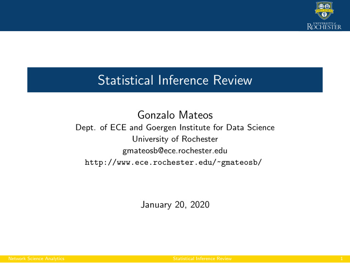 statistical inference review