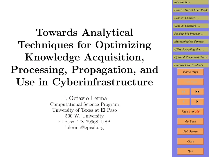 towards analytical