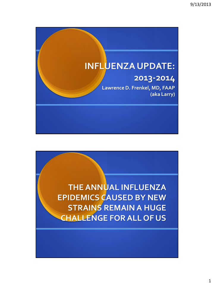 influenza update 2013 2014