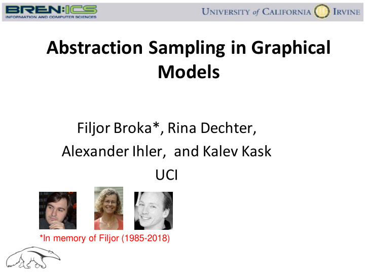 abstraction sampling in graphical models