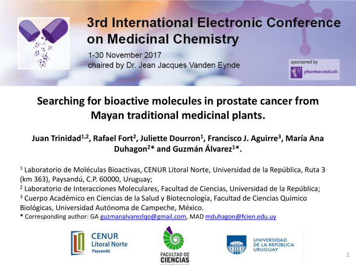 searching for bioactive molecules in prostate cancer from