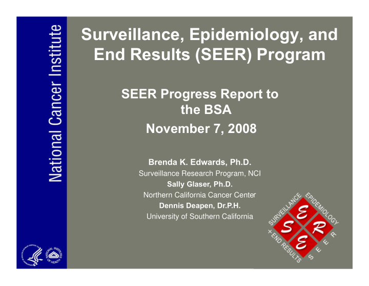 surveillance epidemiology and end results seer program
