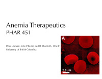 anemia therapeutics