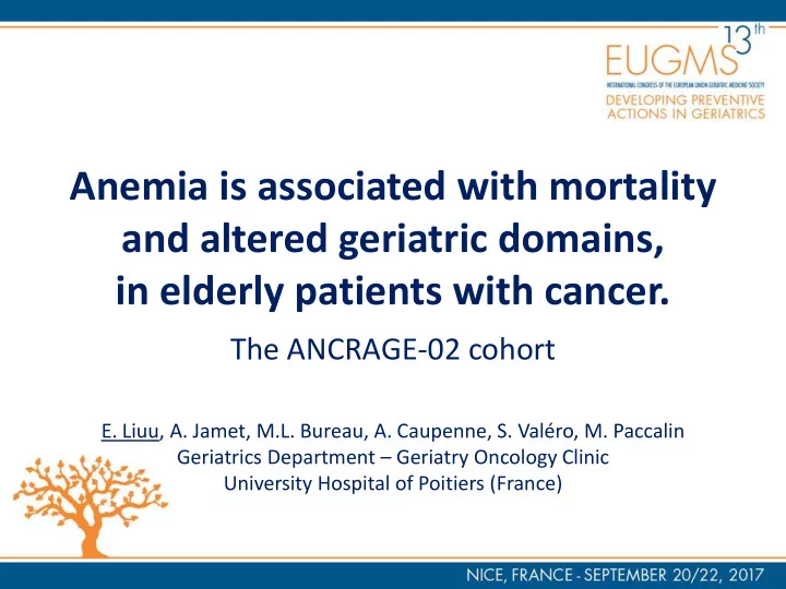 and altered geriatric domains