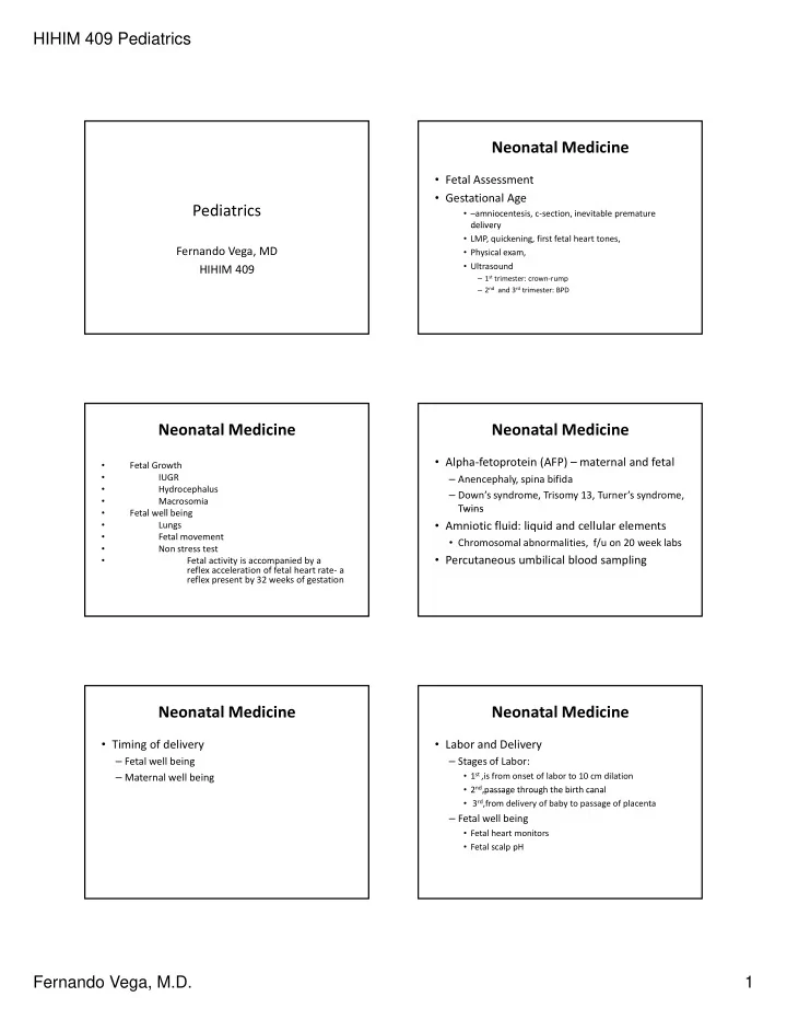 neonatal medicine