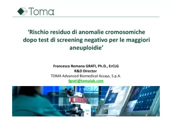 Rischio residuo di anomalie cromosomiche  dopo test di screening negativo per le maggiori