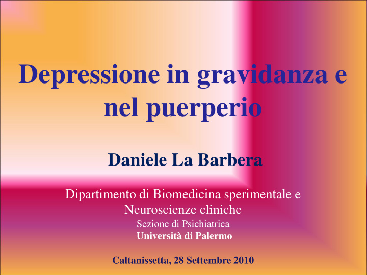 depressione in gravidanza e