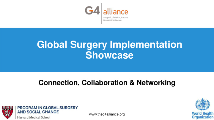 global surgery implementation showcase